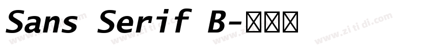 Sans Serif B字体转换 Sans Serif B字体转换